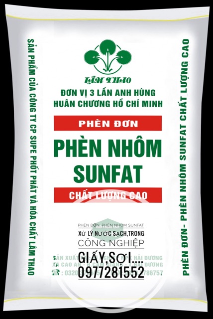 (1kg) Phèn đơn, Phèn Nhôm Sunfat