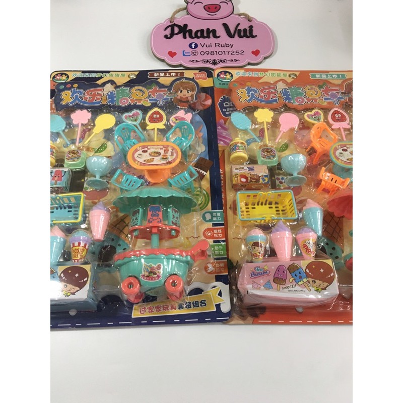 Vỉ xe đẩy bán kem- đồ chơi trẻ em