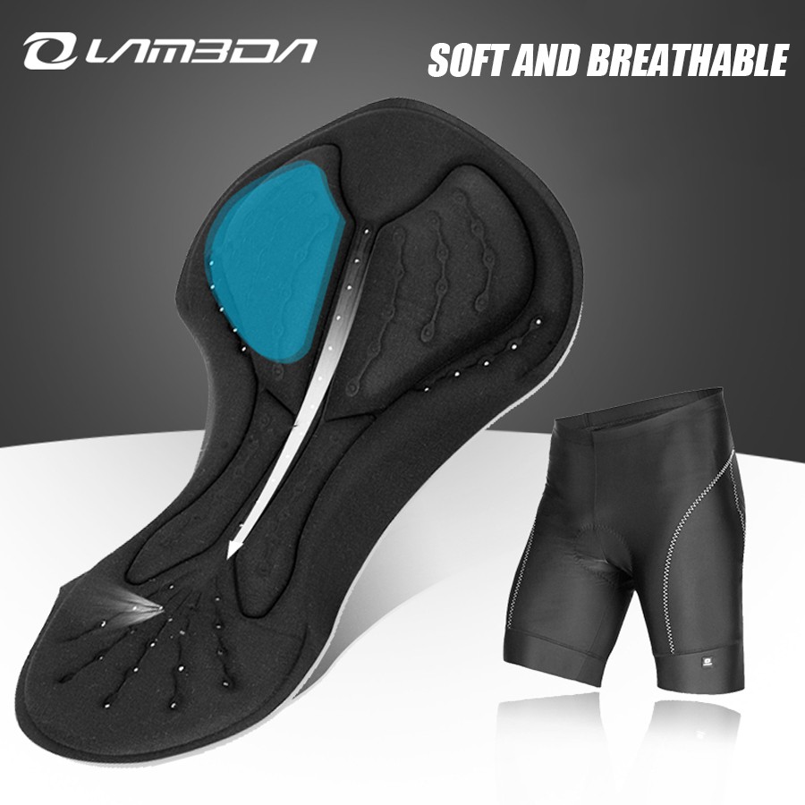 LAMBDA Lycra Quần short đi xe đạp Nam MTB Road Bike Quần short Racing Cycle Mặc quần short Gel 3D độn