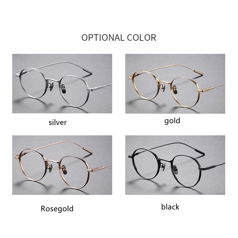 Kính Mắt GM 9g Siêu Nhẹ Hình Oval Bằng Titan Nguyên Chất Cổ Điển Phong Cách Nhật Bản Cho Nam Nữ X