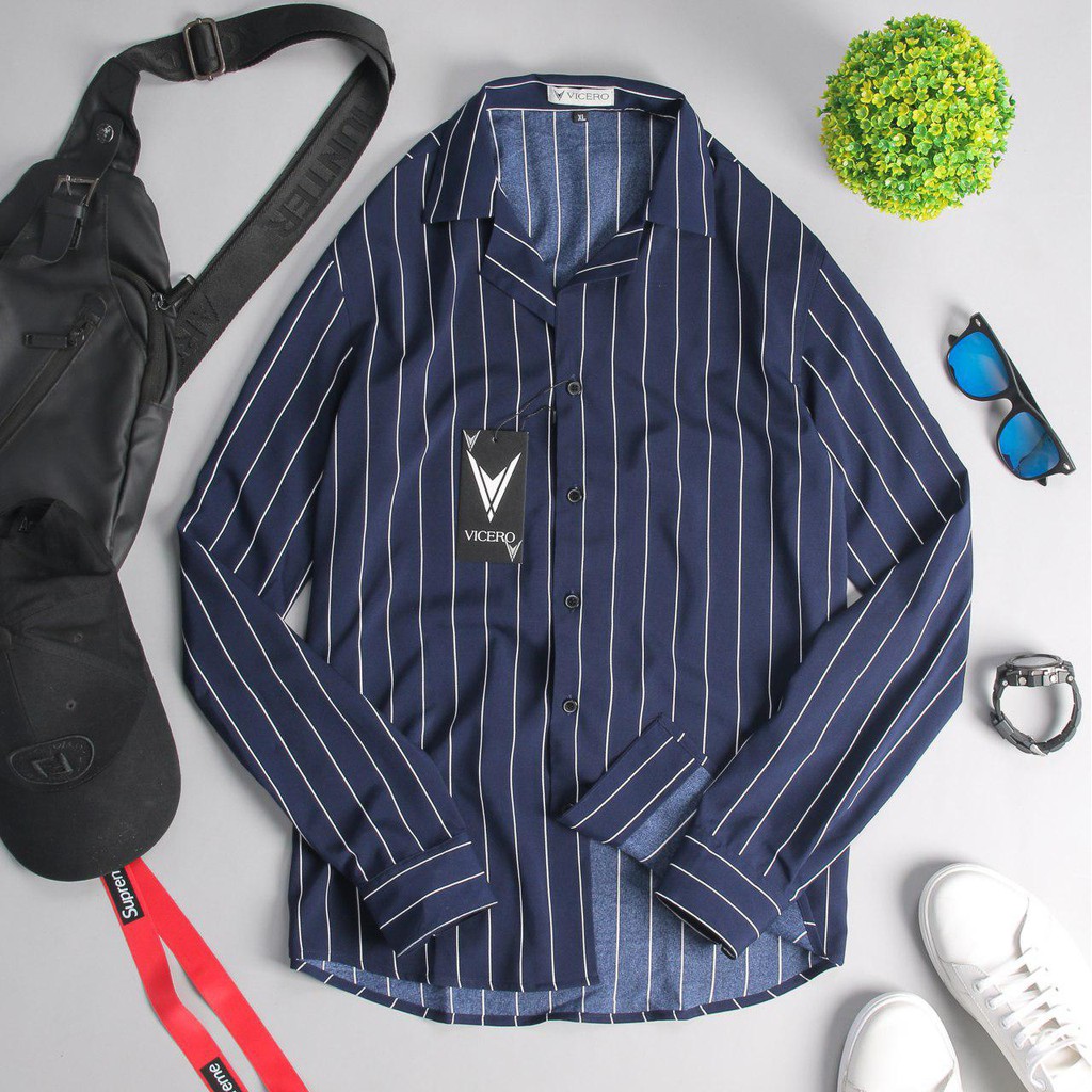 Áo Sơ Mi Nam Dài Tay Kẻ Sọc Lịch Lãm Trẻ Trung | BigBuy360 - bigbuy360.vn