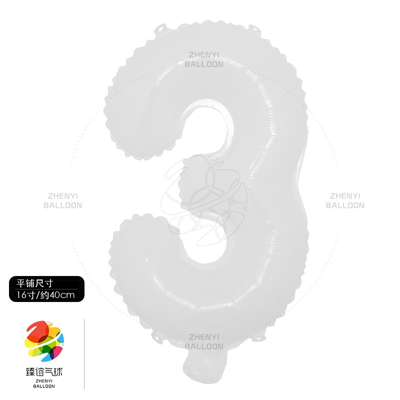 Bong Bóng Lõi Nhôm Hình Chữ Số 16 inch   Trang Trí Tiệc Sinh Nhật Bé