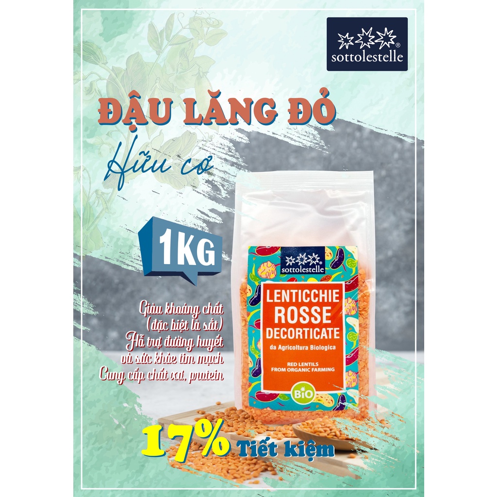 Đậu Gà, Lăng Đỏ, Hạt Kê hữu cơ 1kg Sottolestelle