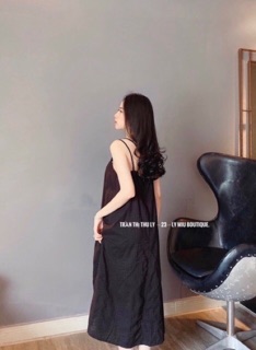 Váy 2 dây đan lưng chất đũi 3 màu