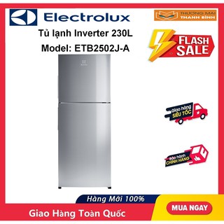 Mua  Mã ELHA10 giảm 6% đơn 5TR  Tủ lạnh Electrolux Inverter 230 lít ETB2502J-A
