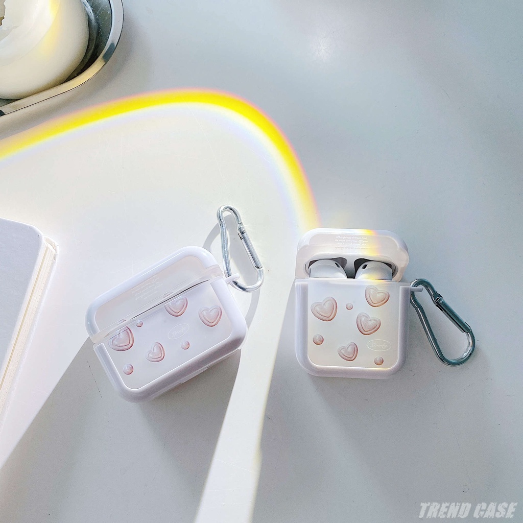 Vỏ Bảo Vệ Hộp Sạc Tai Nghe Airpods 1 2 3 Pro Họa Tiết Trái Tim Hoạt Hình Dễ Thương