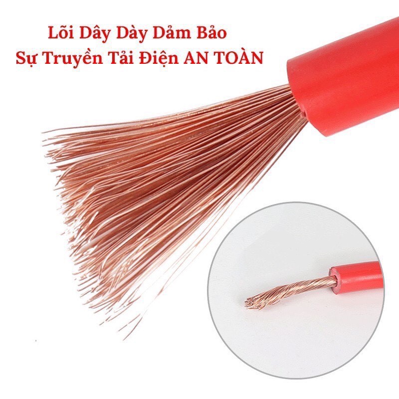 Dây câu bình ắc quy lõi đồng dài 3 mét chuẩn 1000APM- Lõi đồng, vỏ chịu nhiệt, chống cháy