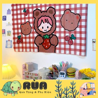 Vải treo tường hoặc để bàn hình cute 100x80cm