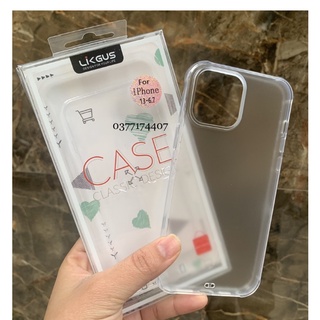 Ốp lưng likgus trong nhám chống vân tay cho iphone 13, 13 pro, 13 pro max,12,12 pro max,11 pro maxx,xs max