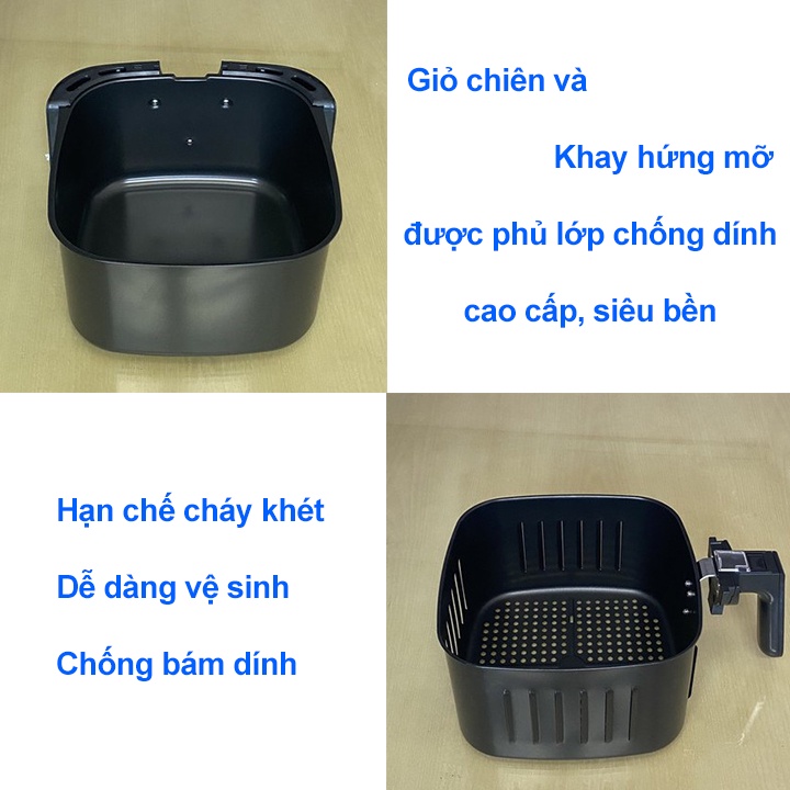 Nồi Chiên Không Dầu Sharp KS-98 Dung Tích Lớn 10L,Công Nghệ Chiên 360 độ,Nhập Khẩu Thái Lan, Bảo Hành Chính Hãng 12 TH