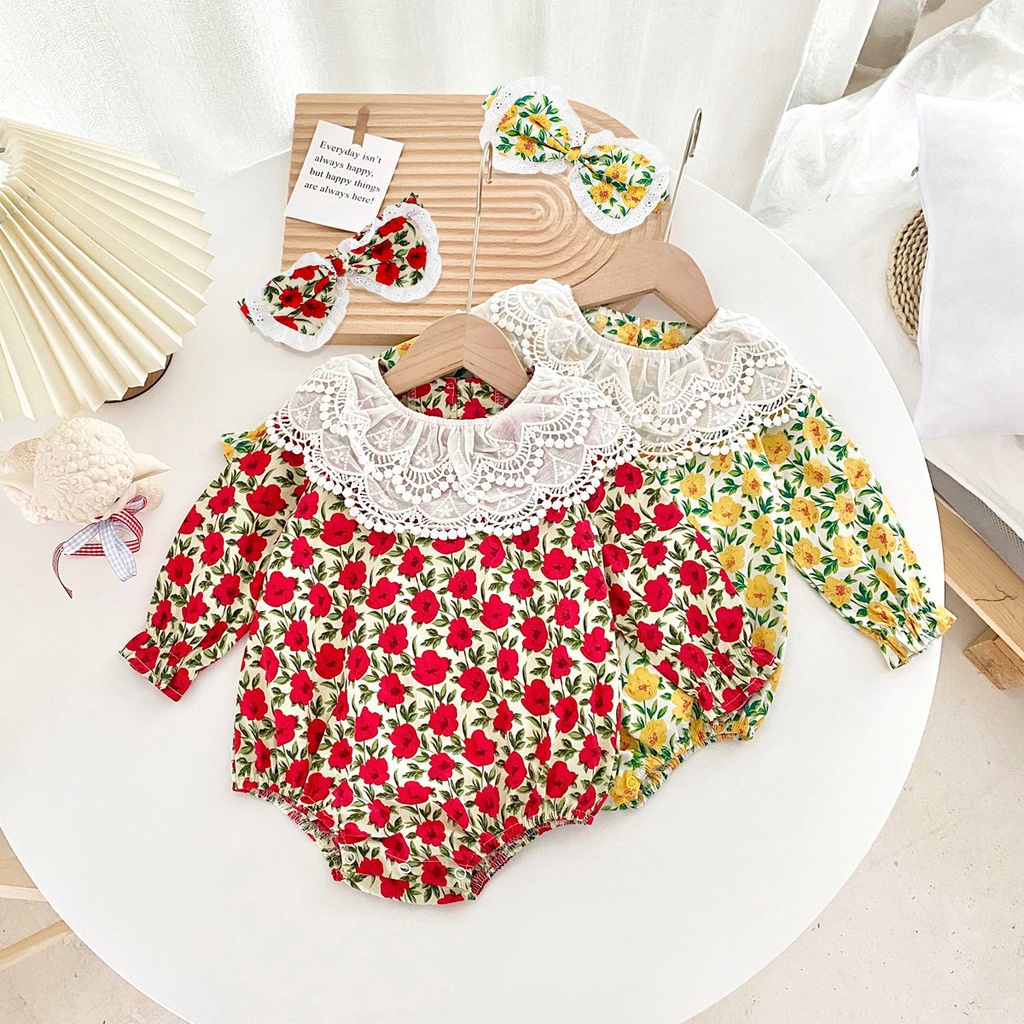 Áo Liền Quần Dạng Váy Bằng Cotton Trơn Phong Cách Hàn Quốc 0092