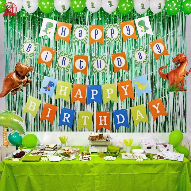 Dây Chữ Happy Birthday Sinh Nhật Chủ Đề Khủng Long Cho Bé