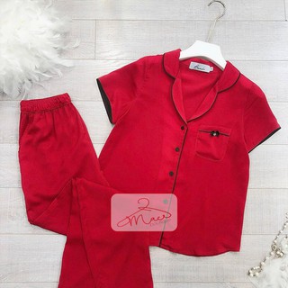 Bộ đồ ngủ nữ pyjama lụa gấm cao cấp - MAC boutique