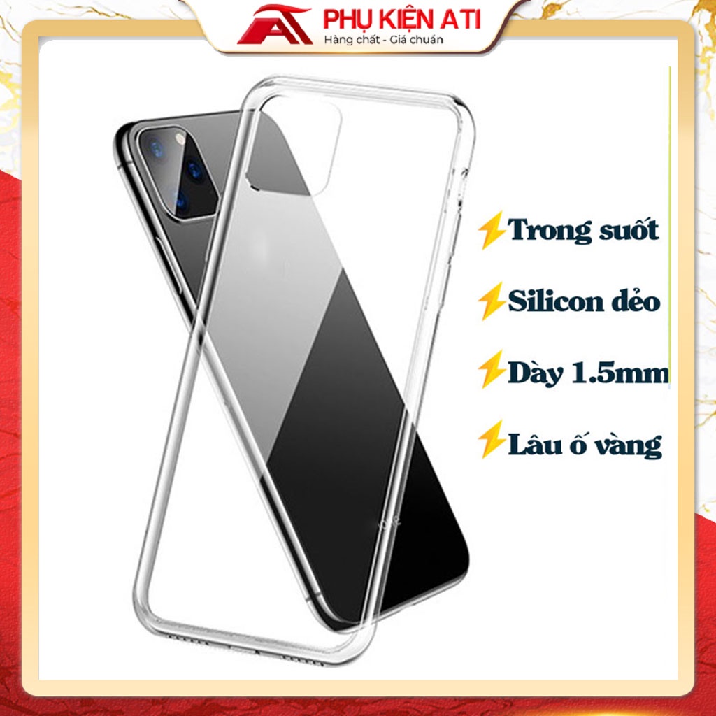 Ốp Dẻo Trong Suốt Iphone -Đủ các dòng cho Iphone - Chất liệu nhựa tốt - Lâu ố vàng
