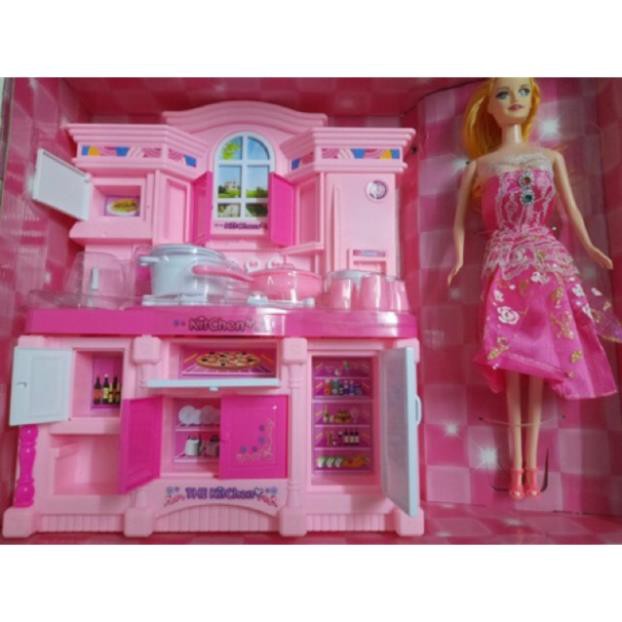 Bộ đồ chơi nhà bếp kèm búp bê cho bé