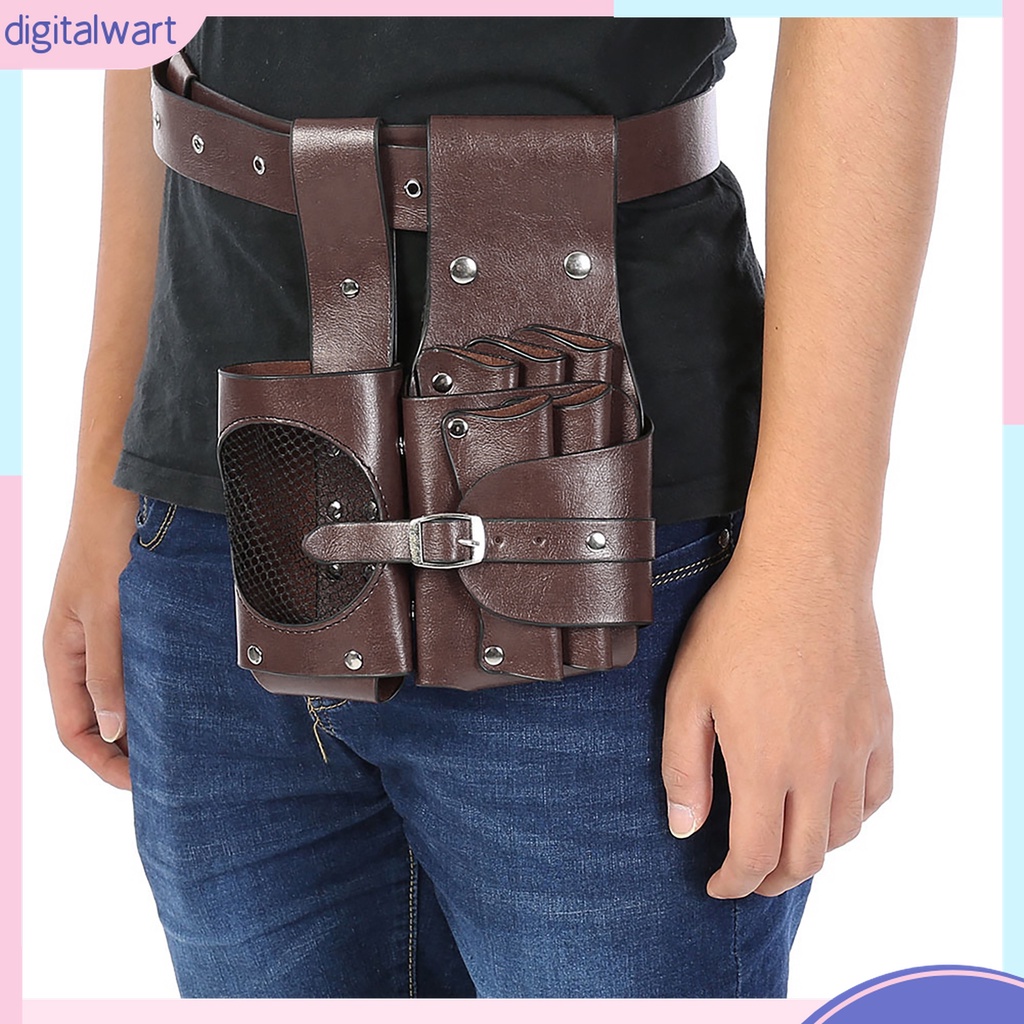 Túi Giả Da Đựng Dụng Cụ Cắt Tóc Đeo Hông Tiện Lợi