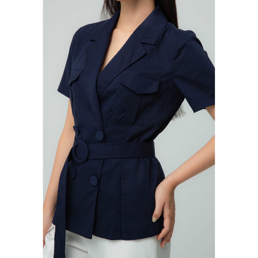 Áo cổ 2 ve kèm đai nữ IVY moda MS 61M5256 | BigBuy360 - bigbuy360.vn