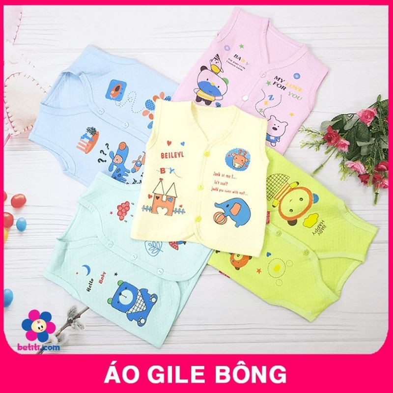 Áo gile trần bông cho bé loại đẹp/nhiều màu