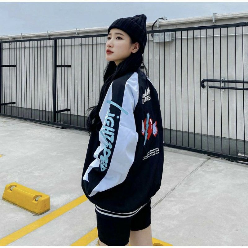 Áo Khoác dù Bomber BAD HABIT form unisex (Ảnh thật)