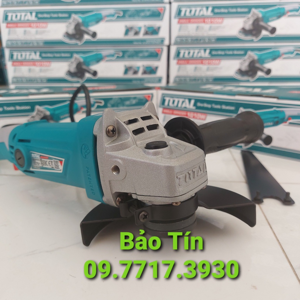 MÁY MÀI GÓC 1010W TOTAL  TG1121256-3  MÀI GÓC TAY DÀI  MÁY CẮT CẦM TAY CÓ CHỈNH TỐC ĐỘ