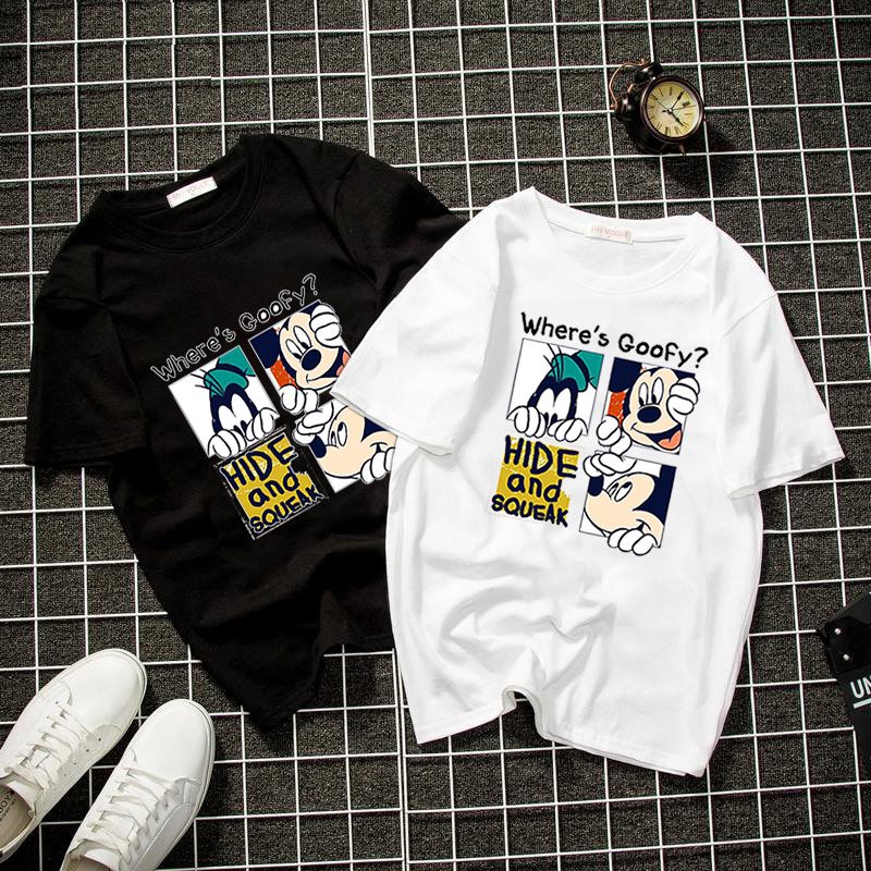 Áo thun nam nữ in hình chuột dể thương form rộng vải dày mịn 2020T2819