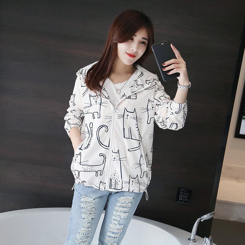 Áo khoác dù CNV146 mẫu HQ hình mèo độc đáo C023