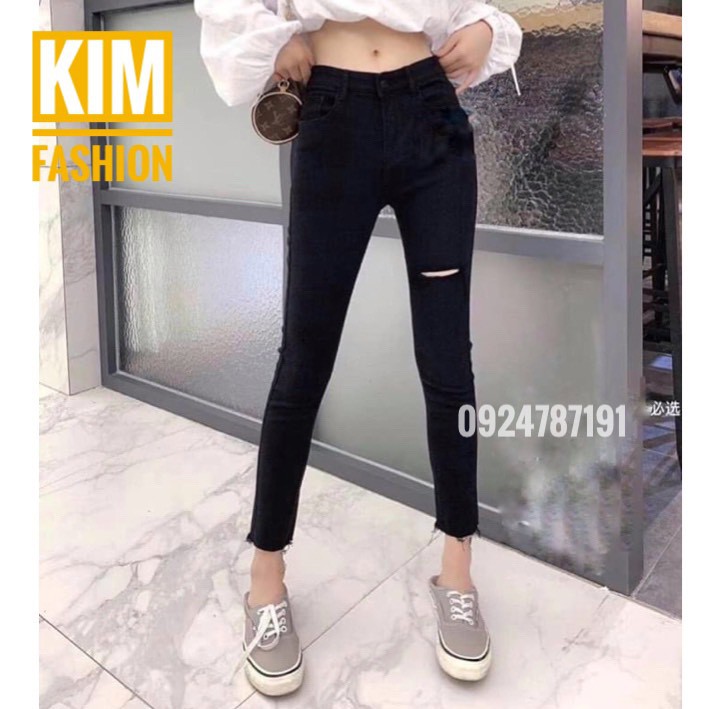 Quần Jeans Đen Bigsize Co giãn Size 32-36 70-85kg