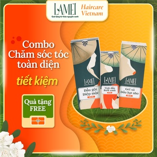 Combo Dầu Gội Diệp Mộc, Gel Xả 300 ml Và Tinh Dầu Bưởi Xanh Lamei 100 ml, Chăm Sóc Tóc Toàn Diện, Lamei Haircare Vietnam