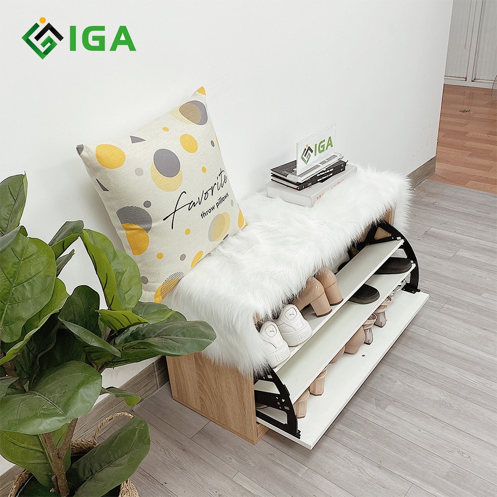 Tủ Giày Mini IGA Cánh Lật 3 Tầng Hiện Đại - GP102