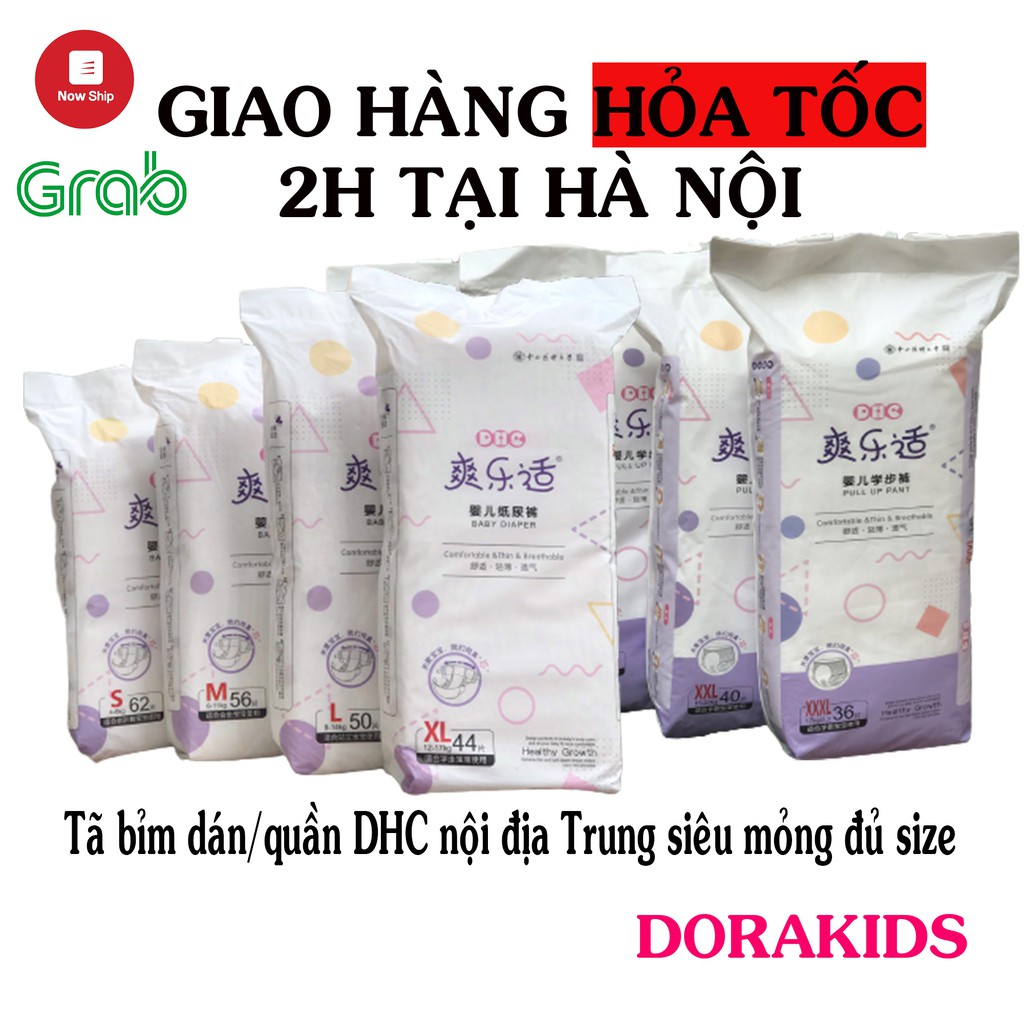 Tã bỉm dán/quần DHC nội địa Trung cao cấp, siêu mỏng đủ size từ 3-20kg an toàn cho bé