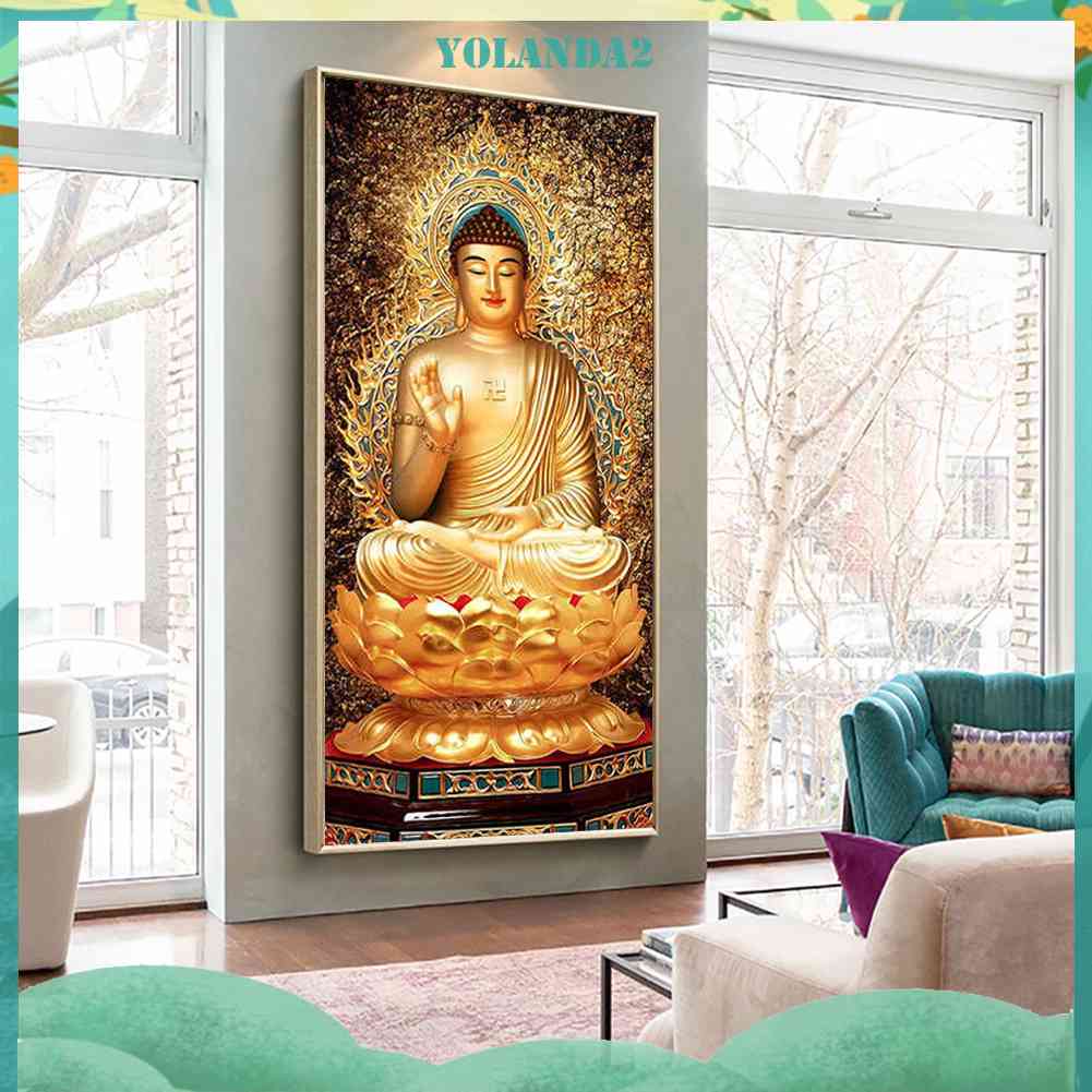 Tranh Đính Đá Kim Cương Toàn Bộ 5D DIY Hình Vẽ Phật