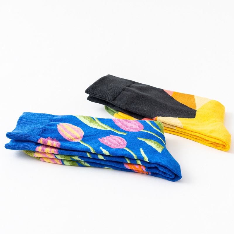 Vớ WAFNHA D271 ống cao vừa tùy chọn họa tiết sáng tạo