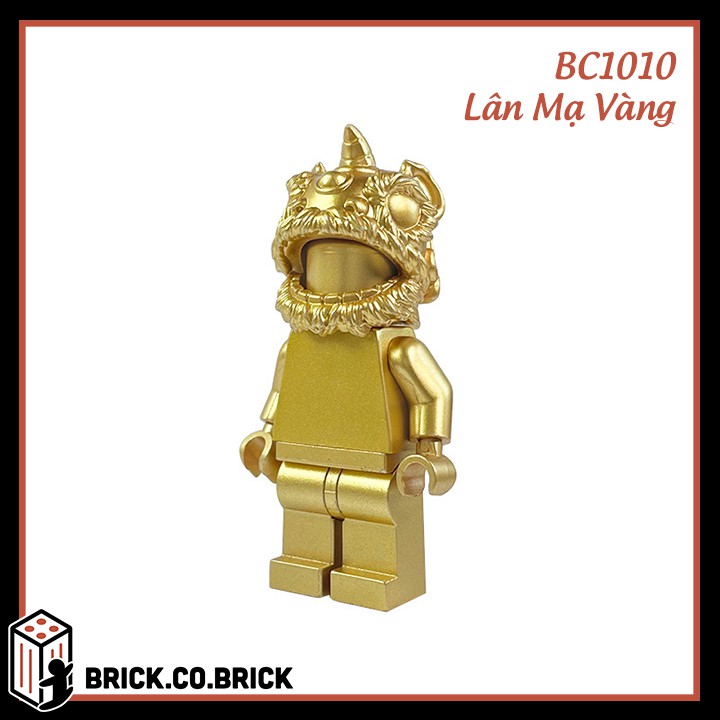 Lego Múa Lân Sư Tử Mạ Bạc Mô Hình Lân Đỏ Lân Vàng Đồ Chơi Lắp Ráp Non Lego Và Minifigure Hàng Chất Lượng Cao BC1001