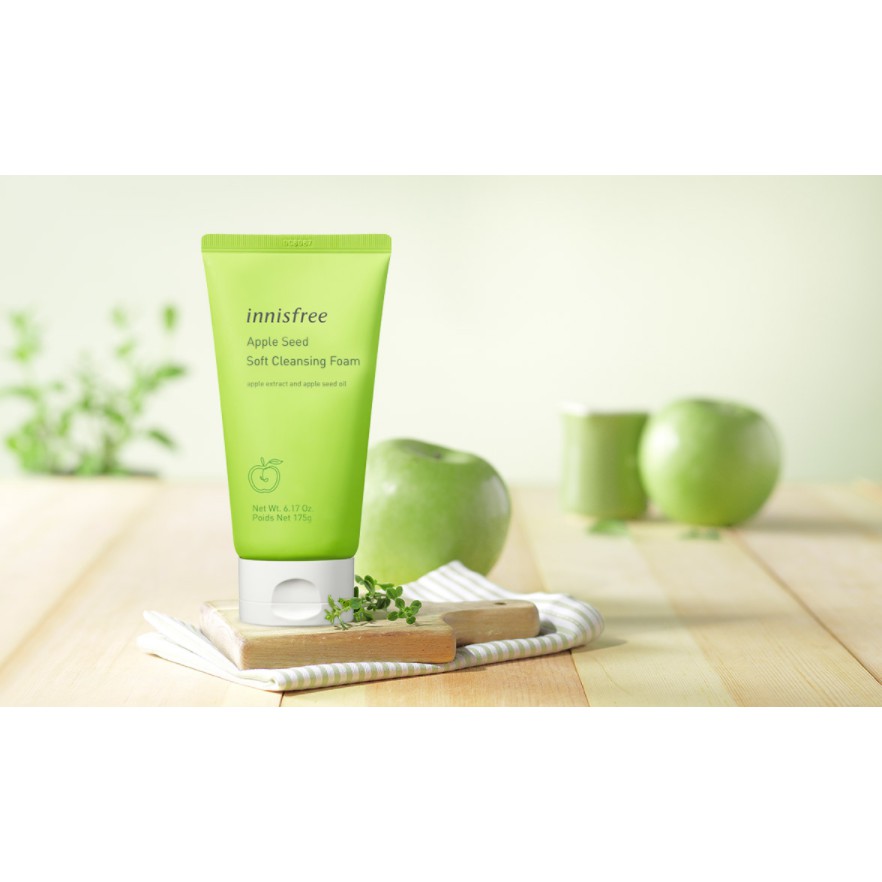 Sữa rửa mặt táo xanh Innisfree Apple Seed Soft Cleansing Foam