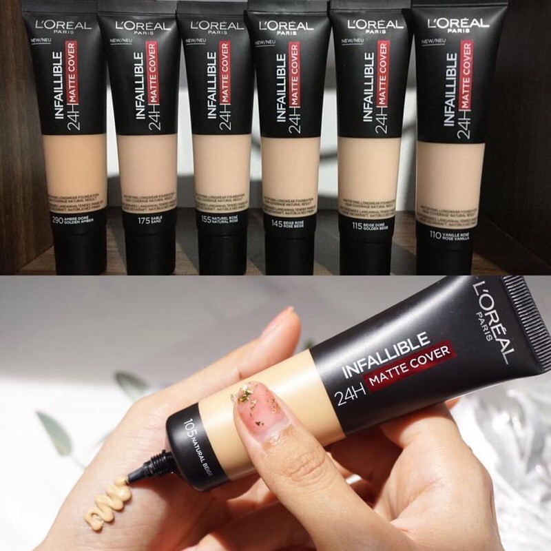 KEM NỀN KIỀM DẦU LÂU TRÔI LOREAL 24H MATTE COVER
