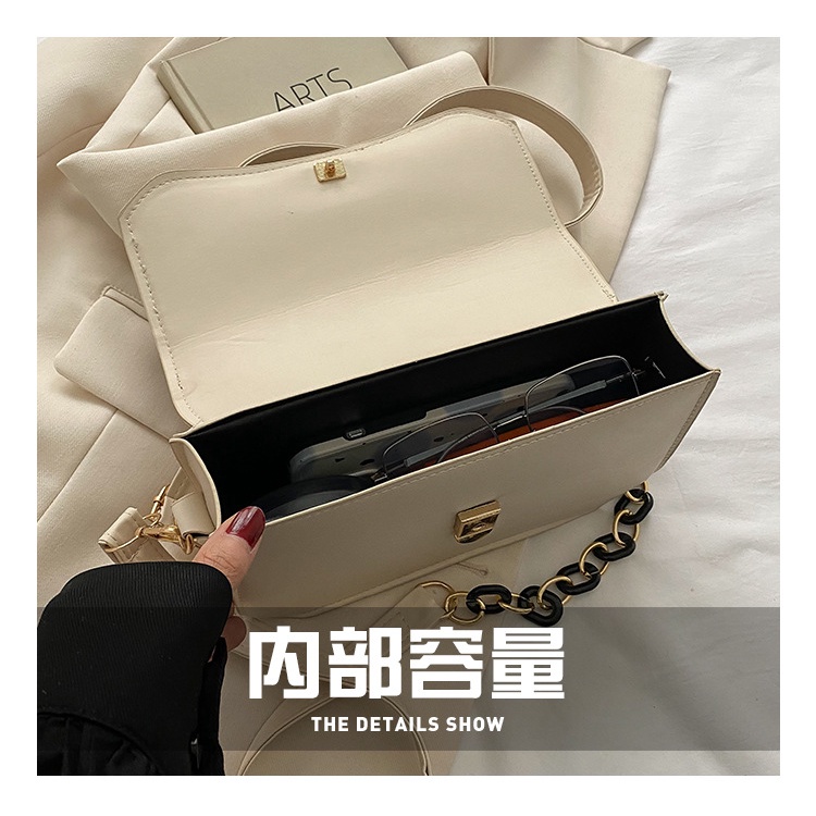 Túi Đeo Vai Hình Vuông Cỡ Nhỏ Phối Dây Xích Thiết Kế Đơn Giản Thời Trang Mùa Hè 2022