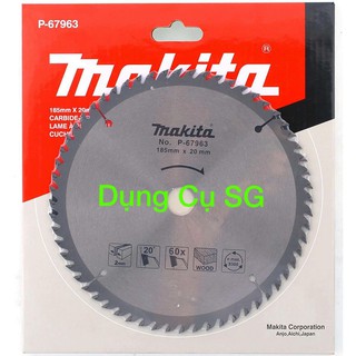 Đĩa cắt gỗ makita 185x60t p-67963