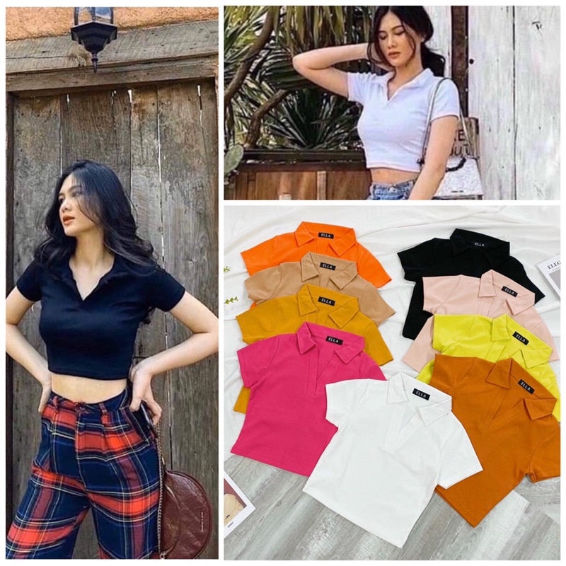 áo thun croptop có cổ