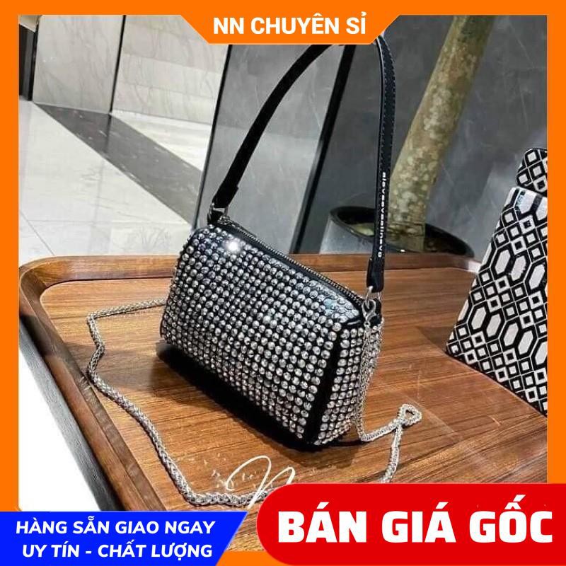 ( VIDEO THẬT) TÚI ĐÍNH ĐÁ LẤP LÁNH (ĐÁ RỜI KHÔNG PHẢI ĐÁ DÁN) - TÚI KẸP NÁCH SANG CHẢNH HN111 ⚡CÓ KÈM VIDEO⚡