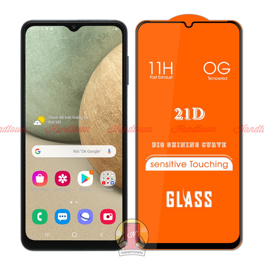Kính Cường lực 21D Samsung Galaxy A12 samsungA12 Full Màn Full Keo Chống Trầy Xước Chống Va Đập Bảo Vệ Màn Hình