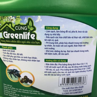Nước rửa chén Sinh Học greenlife, can 4 lít