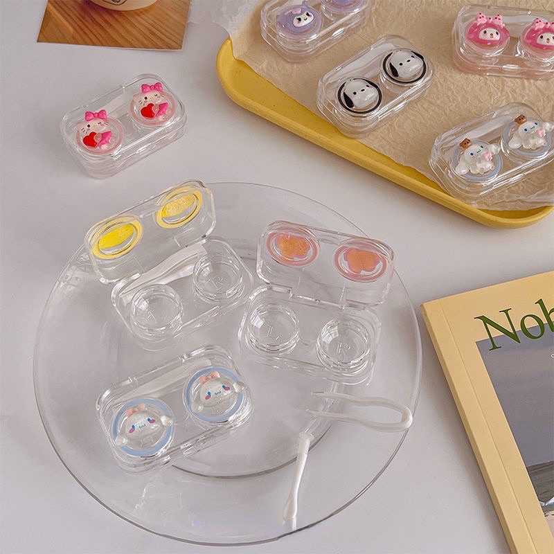 Hộp Đựng Lens Hình Dễ Thương Chống Rò Rỉ Nước Kèm Dụng Cụ Đeo