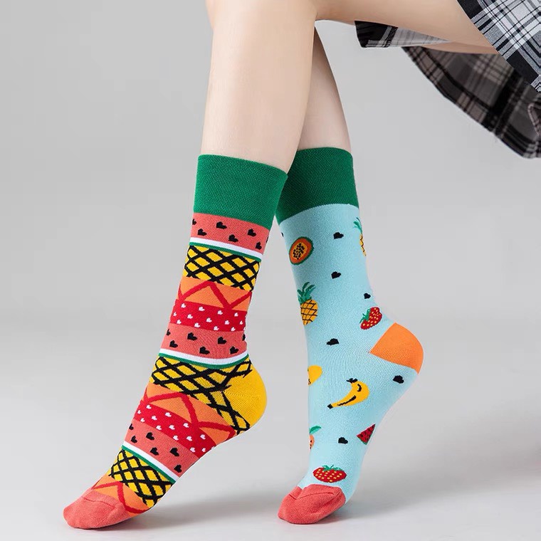 TẤT(VỚ) NAM NỮ MixMatched Sock tất hoạt hình họa tiết TUTTI FRUTTI