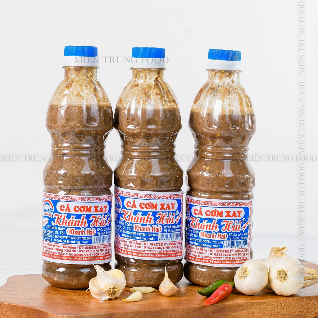 COMBO 3 Chai mắm nêm ( mắm cái) cá cơm xay Khánh Hải đặc sản Đà Nẵng, loại 500ml