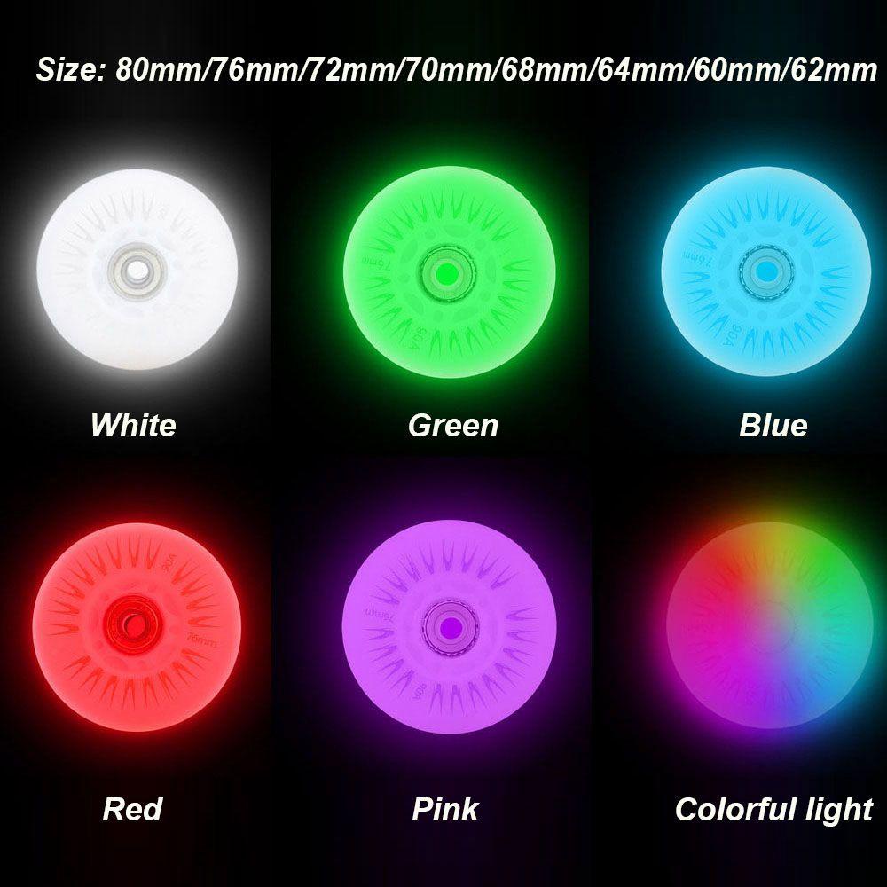 WONDER 4 Bánh Xe Trượt Patin 60mm 62mm 90A Có Đèn Flash