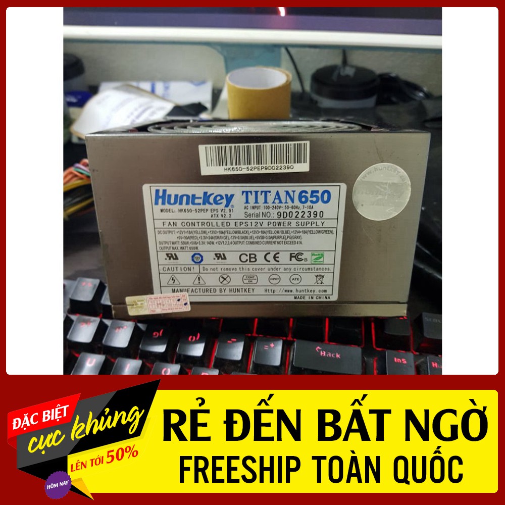 [500K] Nguồn Huntkey Titan 650W Power Supply (HK650-52PEP)(HK650-52PEP)