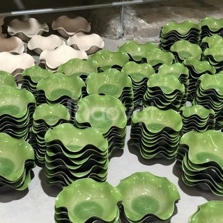 Bát Thả Hoa Sen Bát Tụ Lộc "Minh Đường Tụ Thủy" Men Thủy Tinh Xanh Bát Tràng