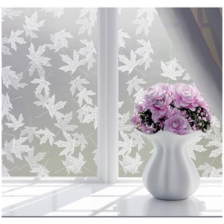 1m x 45cm Decal dán kính mờ - lá phong trắng DLB06