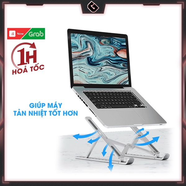 [Mã SKAMEL045 giảm 10% đơn 100K] Giá Đỡ Laptop - MacBook - IPad Nhôm Có Điều Chỉnh Độ Cao