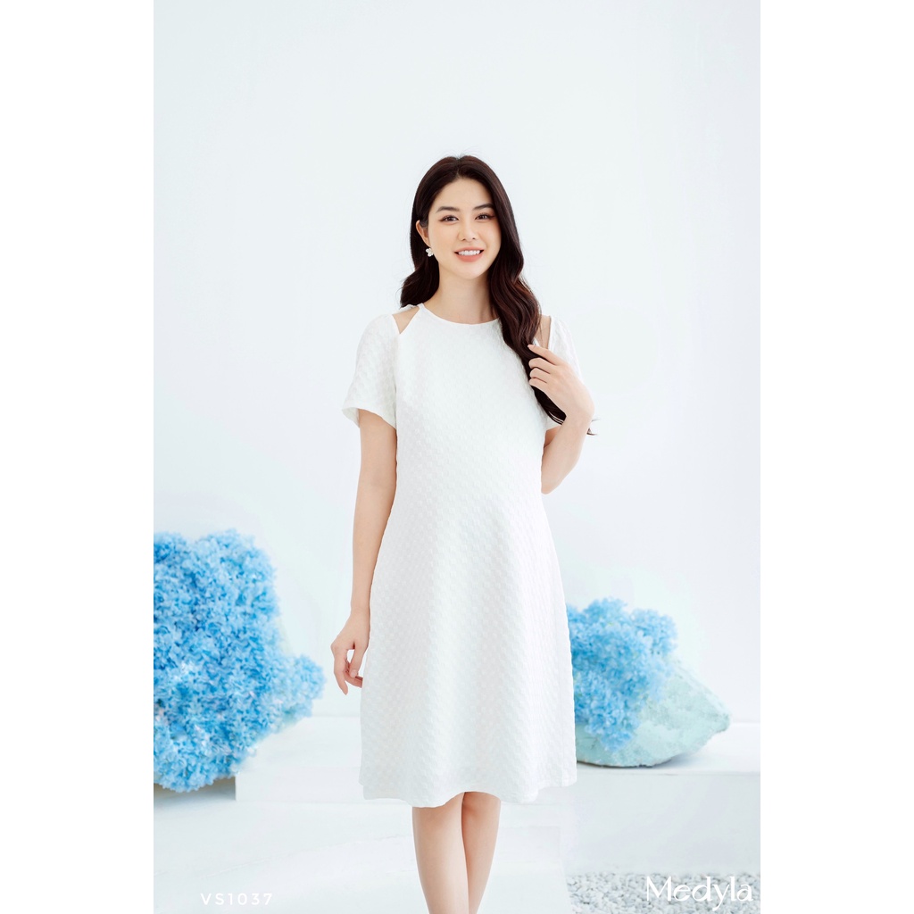 MEDYLA - Đầm bầu dự tiệc mùa hè thiết kế 2 lớp xốp lót lụa cho bầu đi chơi du lịch dự tiệc - VS1037